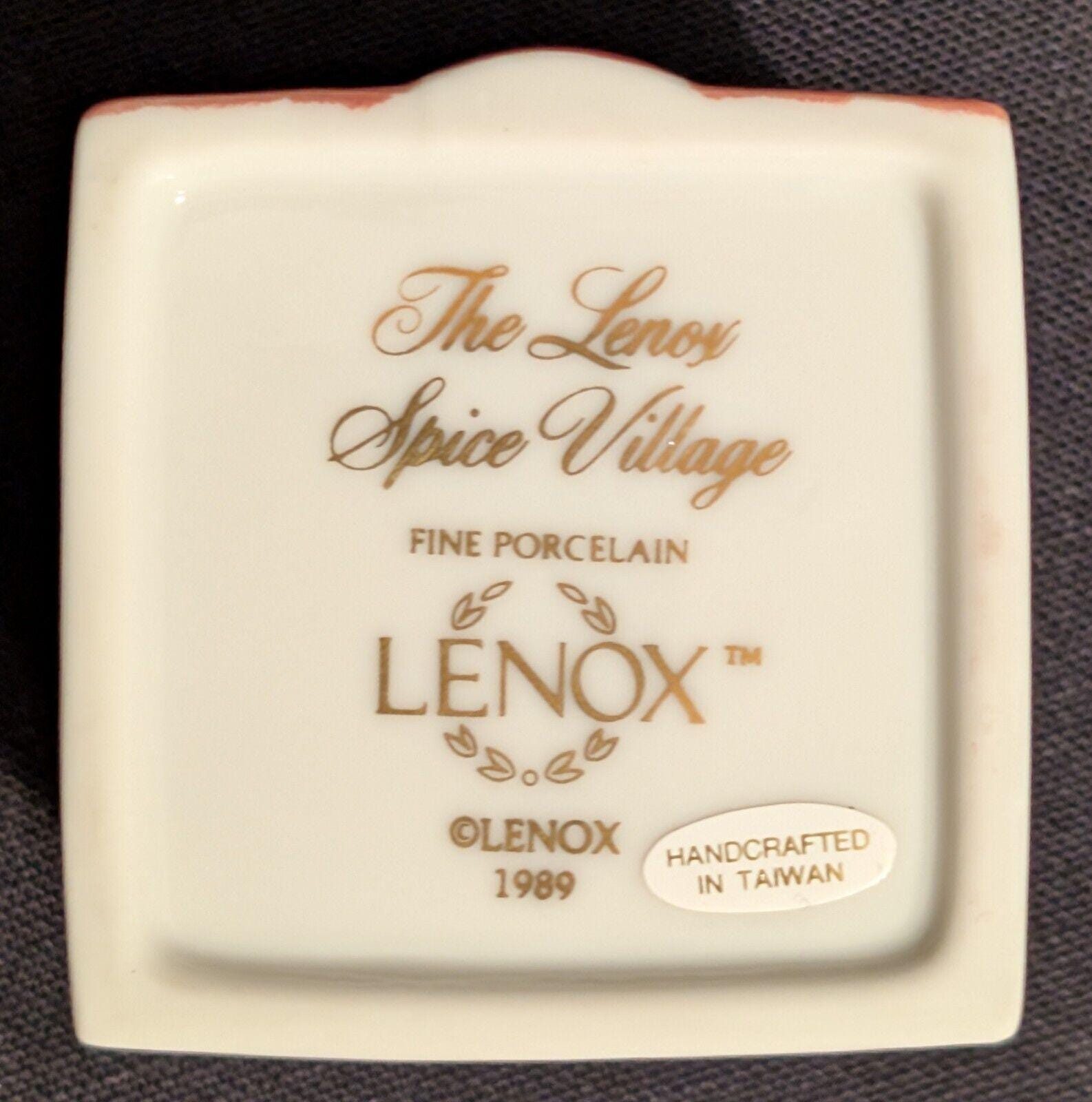1989 LENOX Spice Village  Porcelain Complete Set (24) Wooden Display Rack "NICE"