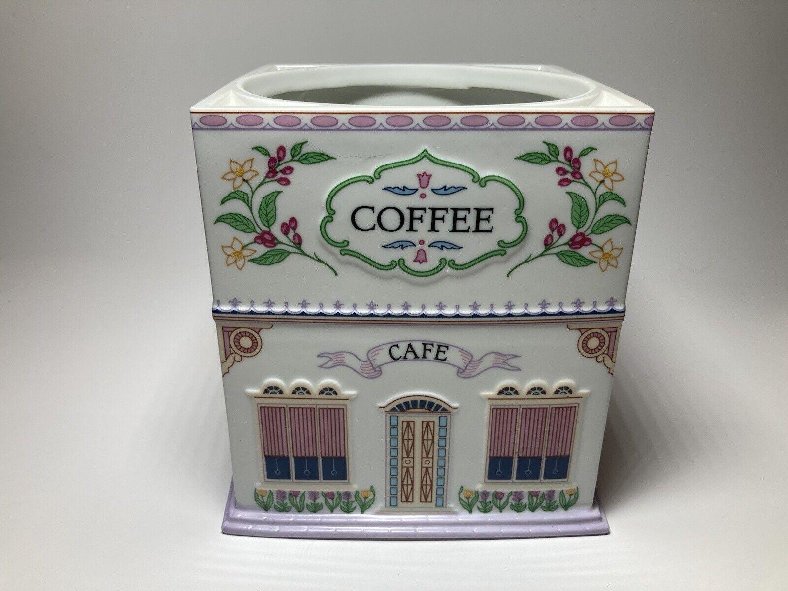 1990 Lenox Spice Village Coffee Cafe Porcelain Canister